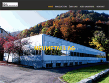 Tablet Screenshot of neumetall.ch